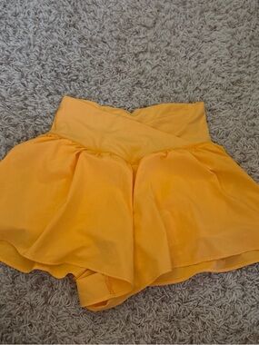 aerie Yellow Skort-Style Athletic Shorts